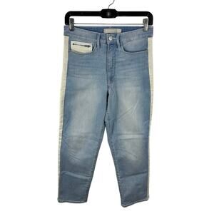 Athleta Sculptek Straight Leg Light Wash Ankle Crop Jeans Size 4 Casual Travel